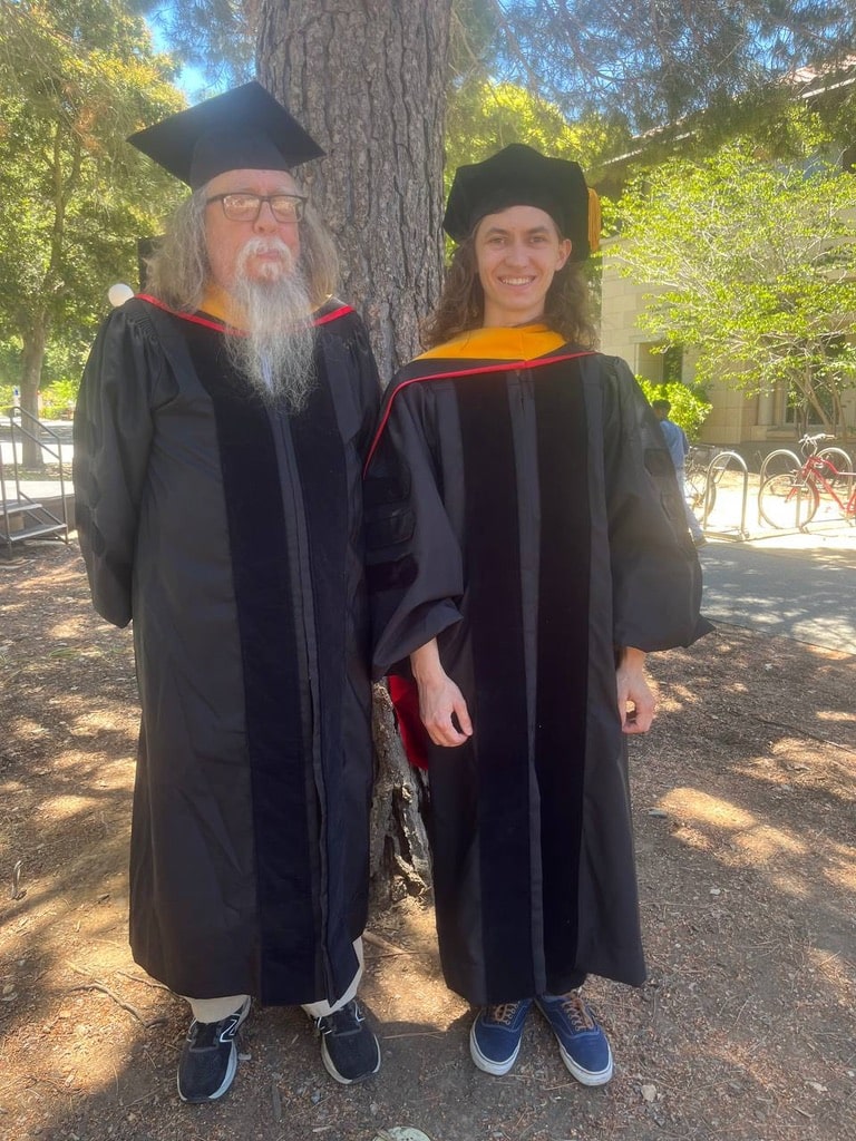 Ph.D. graduation ceremony at Stanford